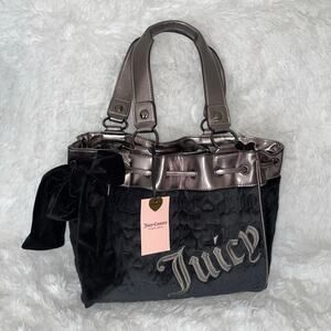 Juicy Couture Vintage Dreams Daydreamer Tote Bag Liquorice Gun Metal Rare NWT